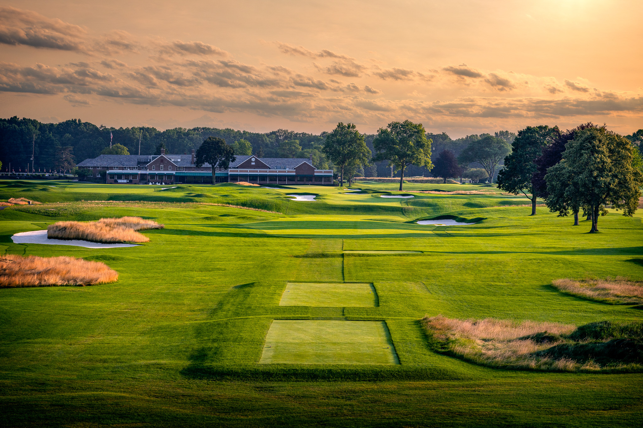 wide view of hole 13 at Inverness Club in Toledo, Ohio