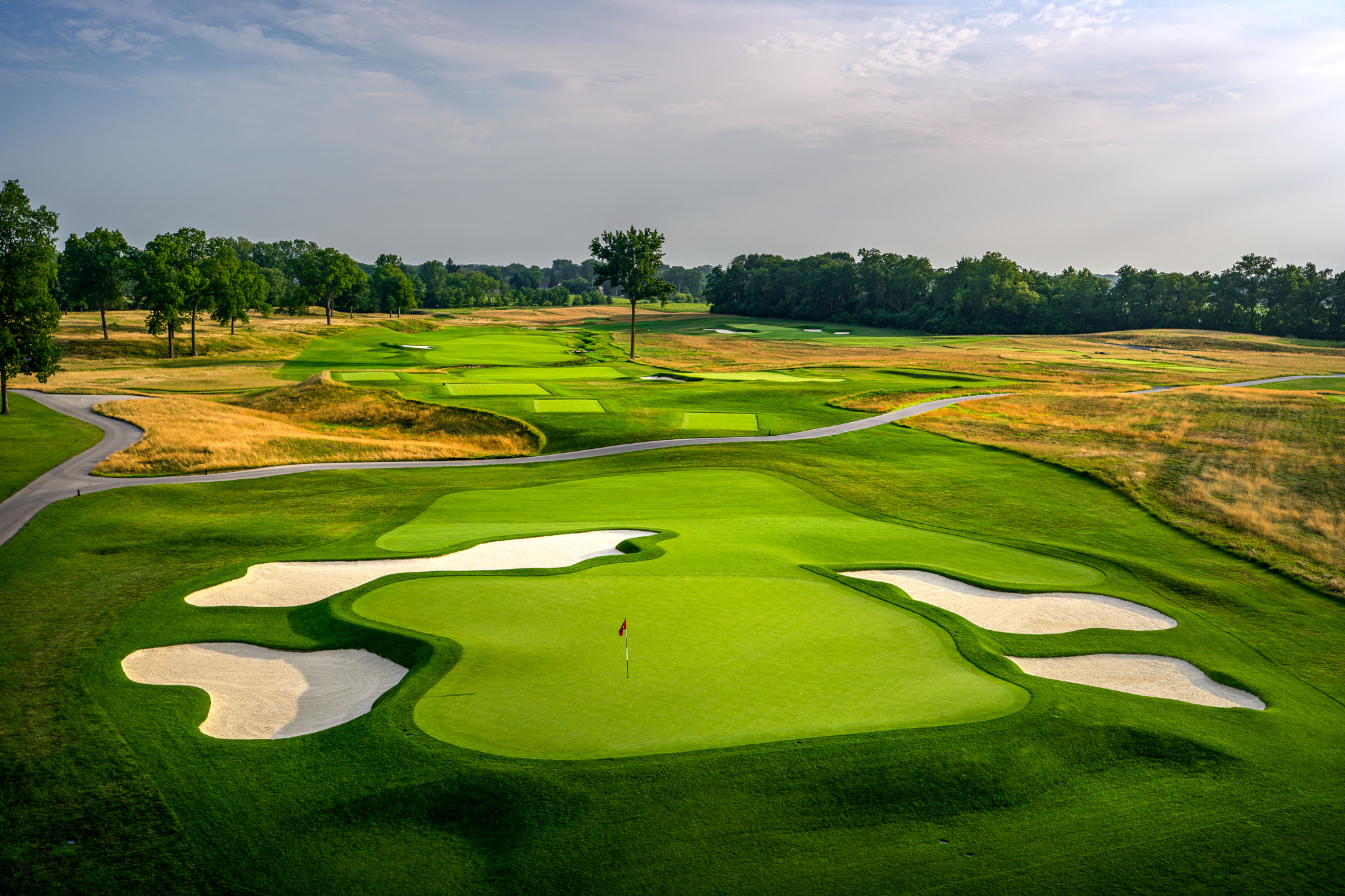 wide view of hole 5 at Inverness Club in Toledo, Ohio
