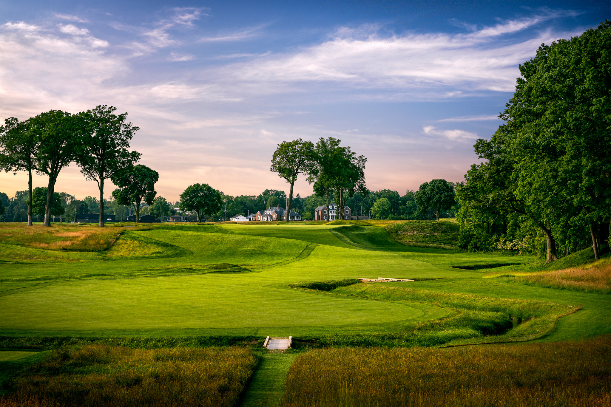 wide view of hole 7 at Inverness Club in Toledo, Ohio