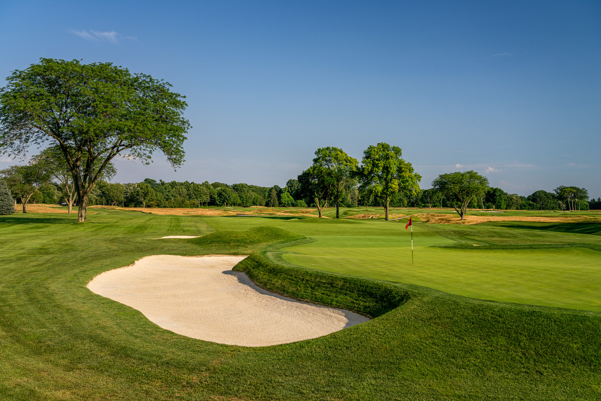 wide view of hole 9 at Inverness Club in Toledo, Ohio